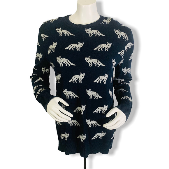 Forever 21 Men’s Coyote Print Crew Neck Sweater - Picture 1 of 8